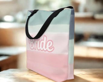 Bride Tote Bag Bridal Shower Gift for Bride Wedding Day Bag Bride Gift Bachelorette Travel Tote Wedding Tote Bag for Bride Engagement Gift