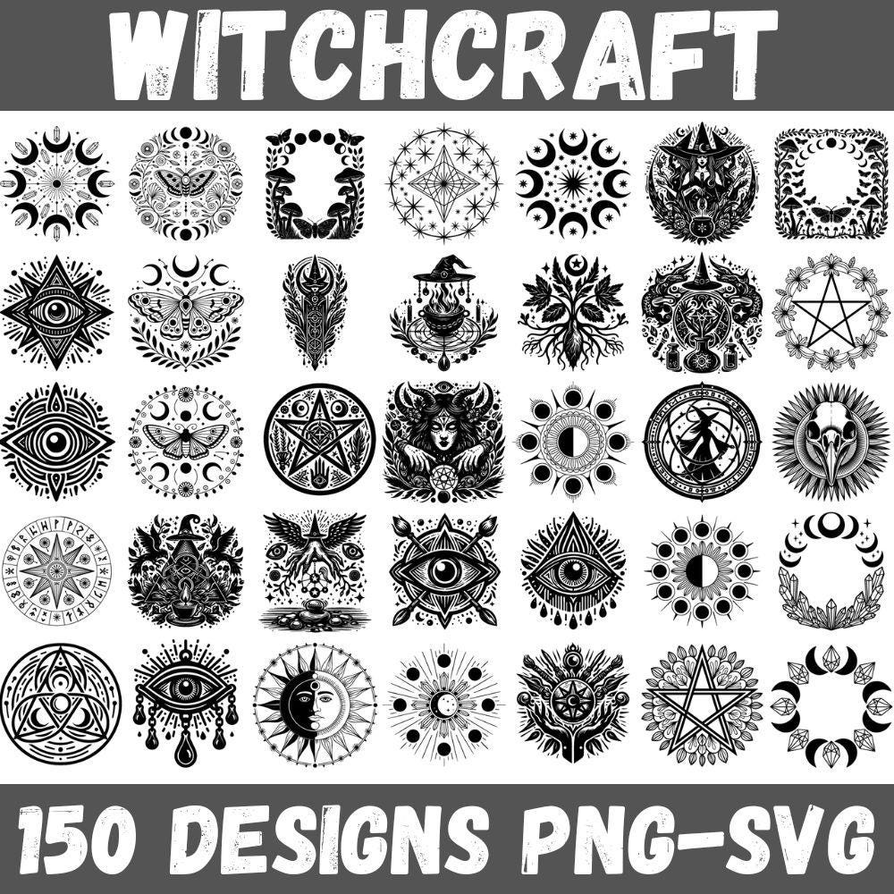Witchcraft SVG PNG Bundle: 150 Mystical Esoteric Designs - Etsy