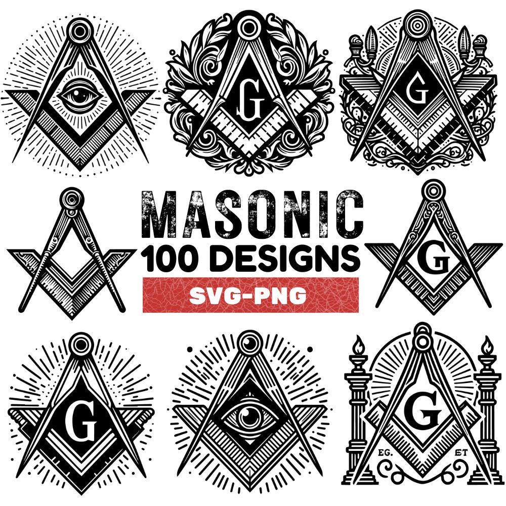 Masonic SVG PNG Design Bundle: Freemasonry Clipart