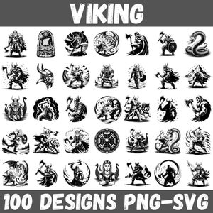 Viking SVG Bundle: Norse Warrior Designs for Cricut (Digital Download)