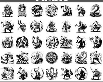 Viking SVG Bundle: Norse Warrior Designs for Cricut (Digital Download)