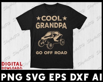 Cool Grandpa Go Off Road, Polaris RZR, sxs, utv , RZR clipart, svg,eps,pdf,png, Art & Collectibles,