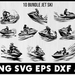 Jet Ski Svg, couple jet ski svg, 8 jet ski clipart bundle, Svg Cut File, Vector, Dxf, Eps, Png, Water Sports svg, commercial use