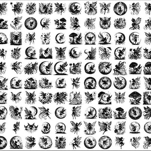 Fairy SVG PNG Design Bundle: 150 Enchanting Silhouettes image 6