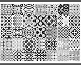 Lot de motifs géométriques SVG : dessins abstraits sans couture pour Cricut