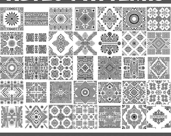 Aztec Pattern Bundle: 150 Tribal Geometric Designs (SVG, PNG) for Cricut