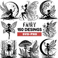 35 Fairy SVG Bundle | Fairy Silhouette SVG | Fairy Clipart | Fairies ...