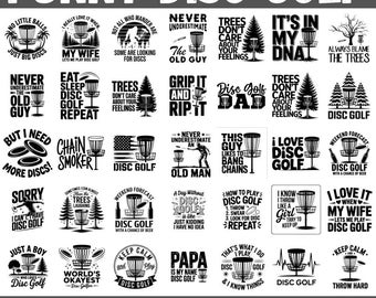 Funny Disc Golf SVG Bundle: 80+ Player Quotes & Puns (Digital Download