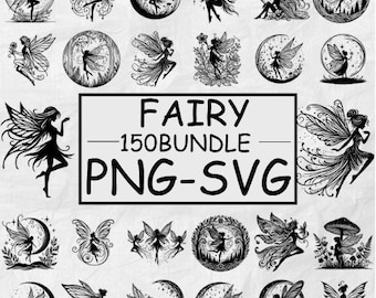 Fairy SVG PNG Design Bundle: 150 Enchanting Silhouettes