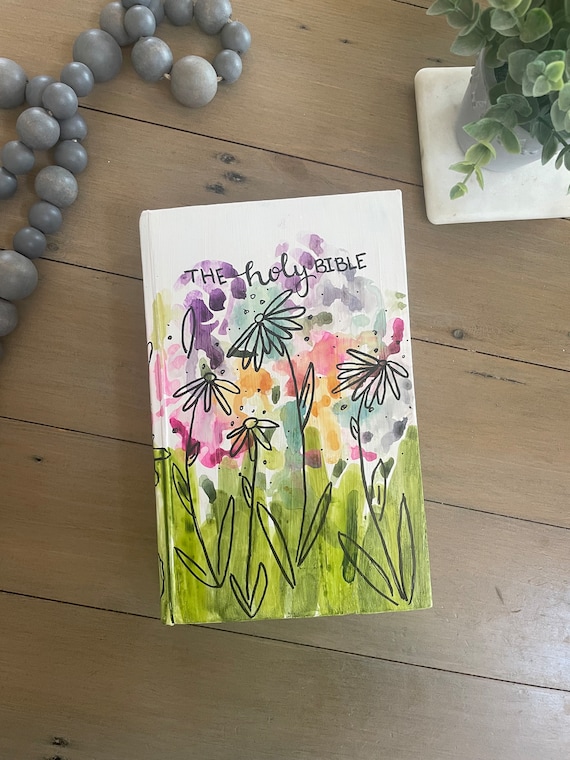 Custom Hand Painted Bible- Send Me Your Bible - Etsy