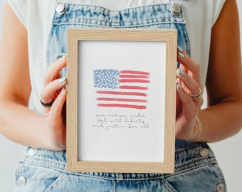 Pledge of Allegiance Flag Print | Digital Download