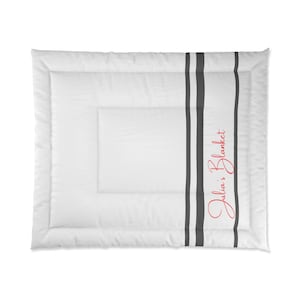 Personalized Wedding Gift Customized Comforter For Dorm Personalized Blanket Teen Comforter Striped New Bed Gift Moving Gift  Lightweight