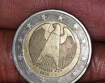 2 ユーロ硬貨 ドイツ 2002 D - Etsy 日本
