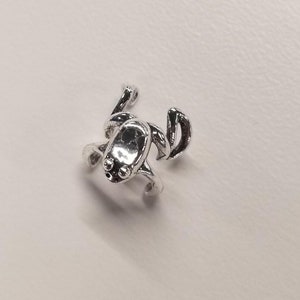 Metal Frog Copper EarBoneClip, Non-pierced Ear Clips, Silver Women Ear clip,Gift For Her,Gift For Mum,Stud Earring,Old Metal Frog, Handmad.