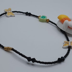 Handmade black thread Anklet, Beach Anklet,Ankle Bracelet, Beaded Anklet, Woman’s Anklet,Boho Anklet, Gift Anklet, Anklets feeling Confident