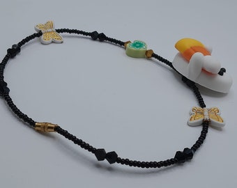 Handmade black thread Anklet, Beach Anklet,Ankle Bracelet, Beaded Anklet, Woman’s Anklet,Boho Anklet, Gift Anklet, Anklets feeling Confident