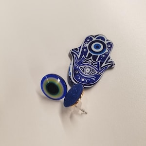 Eye Stud blue earring, Gift For Her , Cute Eye Earring ,Gift For Mum , Glass Eye Drop Earrings