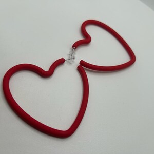 Woolen Red Heart Design Earrings ,Gift For Her ,Gift For Mum, Red Heart Earring ,Handmade Woolen Stud heart Earring