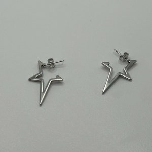 Star Dangling Earring, Ear Bone hoop,Silver Star Women Earring , Gift For Her , Gift For Mum , Stud Star Earring ,Cute Handmade Earring