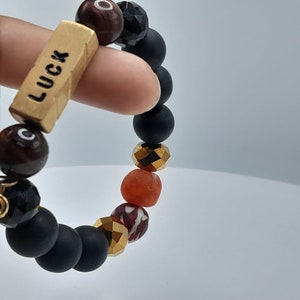 Crystal ball bracelet ,Crystal Beads Bracelet for luck, Women Adjustable lucky Bracelet,Handmade black ball beads ,Gift for Her,Gift for Mum