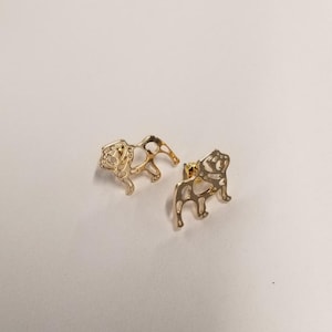 Mastiff Earring Sterling Gold , Gift For Her , Mastiff Drop Earring,Gift For Mum , Cute Drop Earring