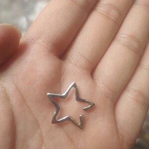Star Shape Ear Hanging Ear Bone Clip,Silver Star Women Earring , Gift For Her , Gift For Mum , Stud Star Earring ,Cute  Earring ,Handmade