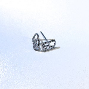 Baby Elephant Earrings Sterling Silver , Gift For Her , Elephant Earring For Mum , Elephant Earring
