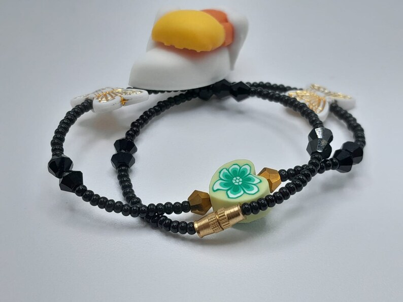 Handmade Black Thread Anklet, Beach Anklet,ankle Bracelet, Beaded ...
