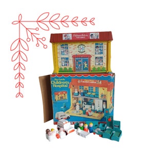 Vintage Fisher Price Boxed Play Family Children's Hospital #931