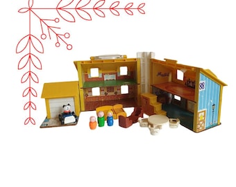 Casa de juegos familiar vintage de Fisher Price n.° 952