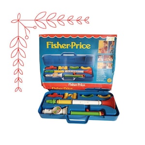 Vintage Boxed Fisher Price Crazy Combo Horn Set #604