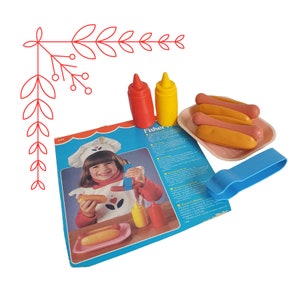 Vintage Fisher Price Hotdog Lunch Pretend Food #2134