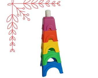 Vintage Fisher Price Stacking Tower #118