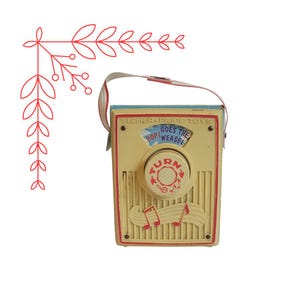 Vintage Fisher Price &quot;Pop! Goes The Weasel&quot; Pocket Radio #775