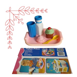 Vintage Fisher Price Ice Cream Treat Pretend Food #2196