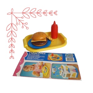 Vintage Fisher Price Cheeseburger Pretend Food #2195