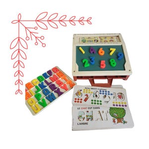 Vintage Fisher Price School Days-speeltafel #176 (Nederlands/Belgisch/Frans)
