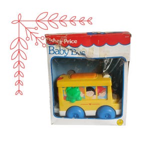 Vintage Fisher Price Baby Bus Fun Rolling Activity Center #1019
