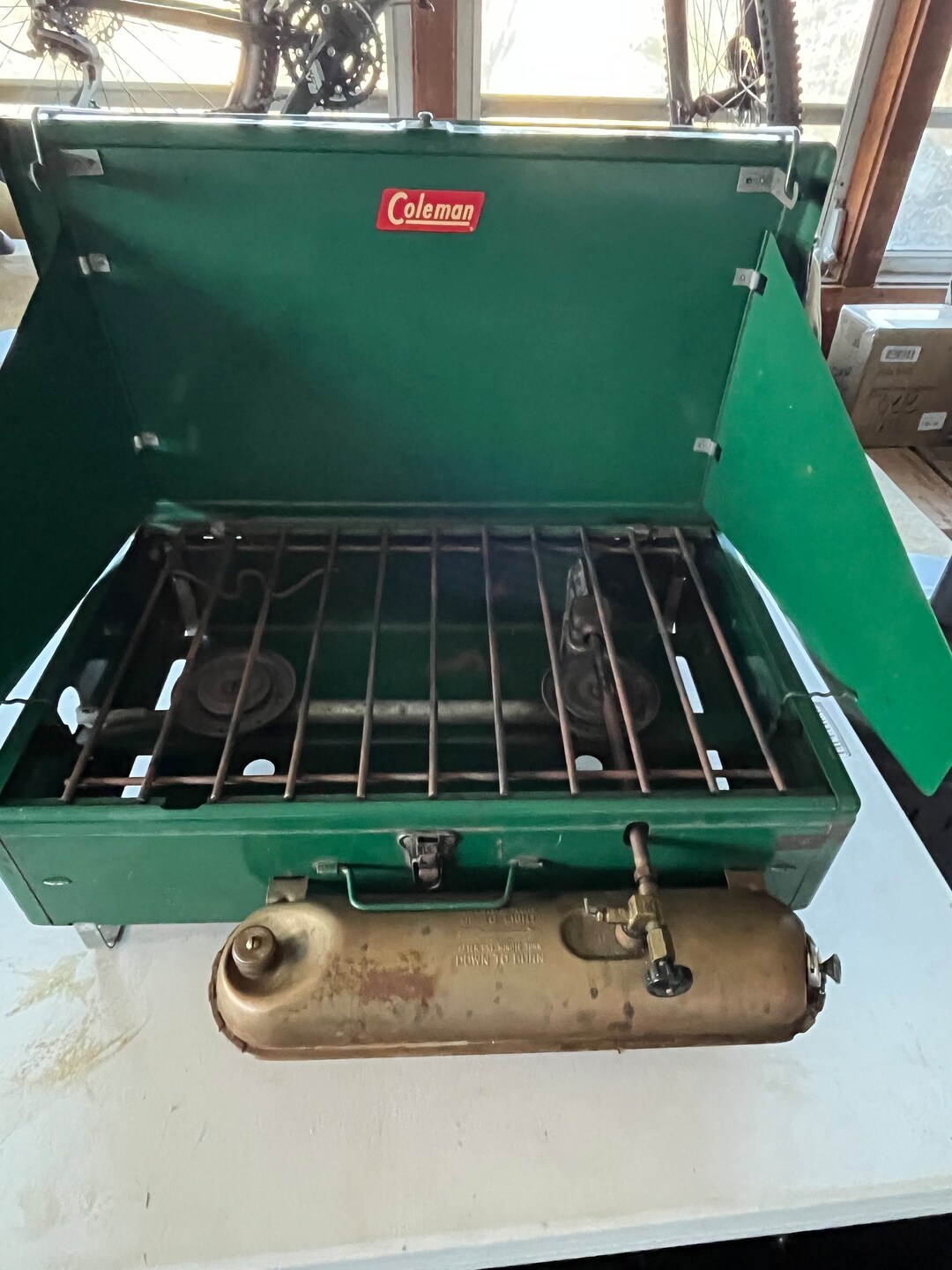 Vintage Coleman Stove 413E Gold Tank Etsy