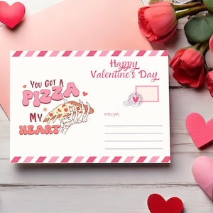 Retro Valentine's Day Pun Postcards: Printable Vintage Love Notes Digital Download Set