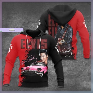 Elvis Presley Pink Classic Car Pullover Hoodie - Graceland Official Store