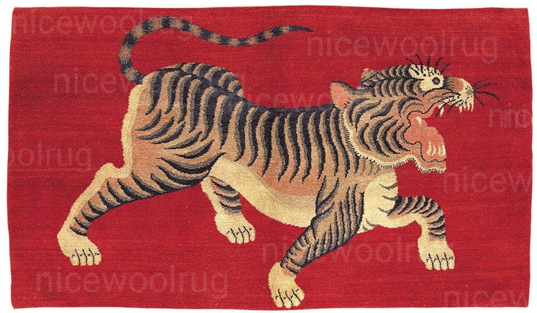 Tibetan Tiger Face Tufted Rug