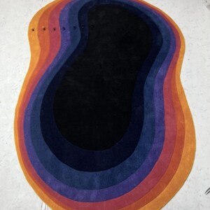 Hand Tufted Wool Rug: Multicolour Irregular Rug (6x9) image 3