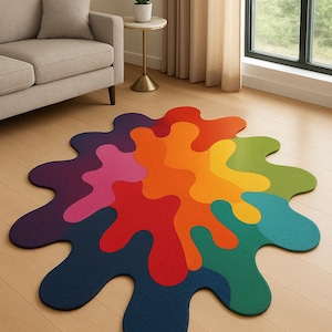 6x9 Handmade tufted rug , Multed color Fantique Carpet perfect for living room, Area Rug for Home Decor