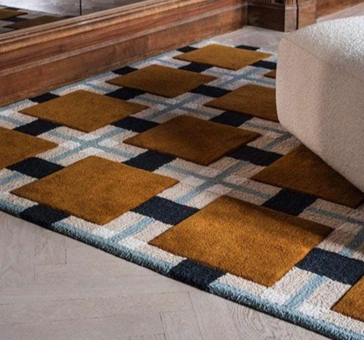 9x12 Hand Tufted Modern Rug Geometric Design Area for Living Room Kids ...