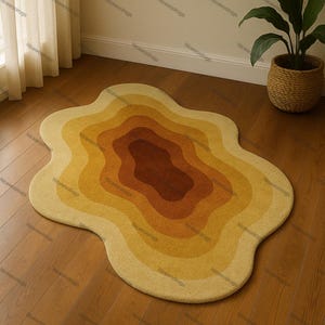Steppe Grass Tufted Rug, Fluffy Custom Rug, Handmade Tuft Rug, Handmade Gift