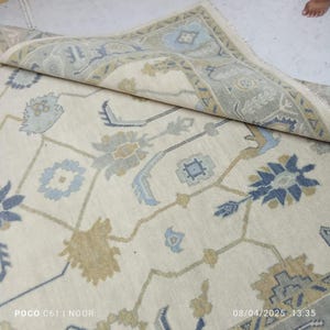 10X14 Beige, gray  Gold Oushak rug muted multi size 8x10/9x12/10x14 Hand-knotted Vintage Oushak Wool Area Rug for Living Room, Dining room.