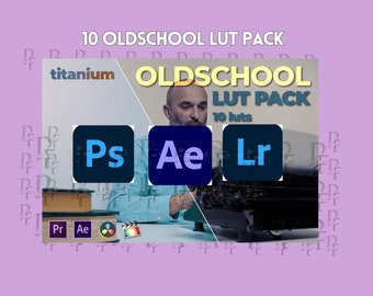 Pack de 10 LUT oldschool Photoshop Premiere Pro compatible avec Adobe Premiere Pro CC Téléchargement instantané Fonctionne avec n'importe quel FPS