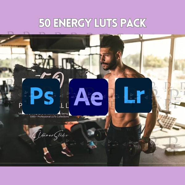 50 Energy LUTs Pack Photoshop Premiere Pro Compatible To Adobe Premiere Pro CC Instant Download Works With Any FPS