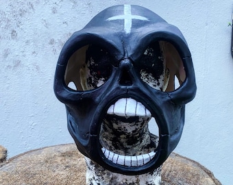 slipknot style iowa sid black skull mask rock metal halloween prop 1999